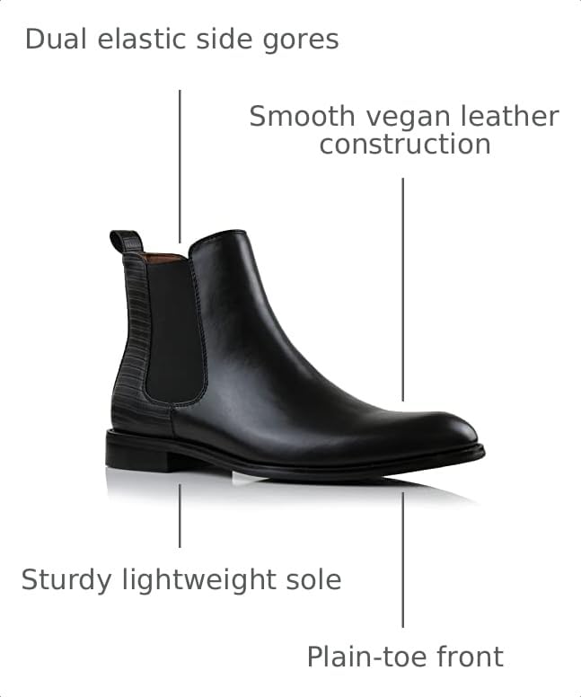 Image of Polar Fox Men's Classic High-Top Chelsea Boot | Stylish Slip-On Ankle Boot for Dress, Casual & Formal Wear