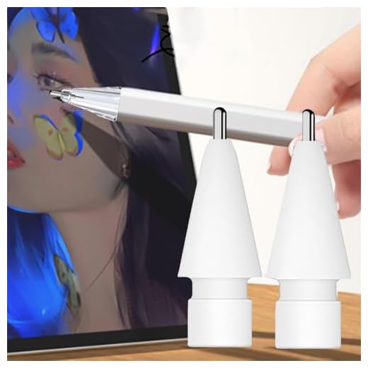 1pcs 0.6MM Replacable Pencil Tips for Apple Pencil 1/2 Generation Stylus Pen Cushioning Painting Pen Nibs,1.5cm (White)