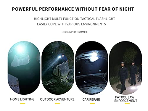 Bestsun Led Xhp70 Flashlight, 30000 High Lumens Rechargeable Tactical Xhp70 Led Flashlights Powerful Handheld Lamp With 5 Modes, Type C Charging, Waterproof Zoomable Torch Lamp For Hiking, Emergency #TOP6