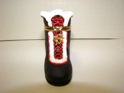 PipkaTeddy Bear Santa Boot Trinket Box