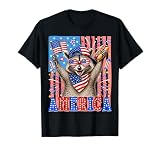 America 4th of July Funny Raccoon Hotdog Feral Women Men Kid T-Shirt