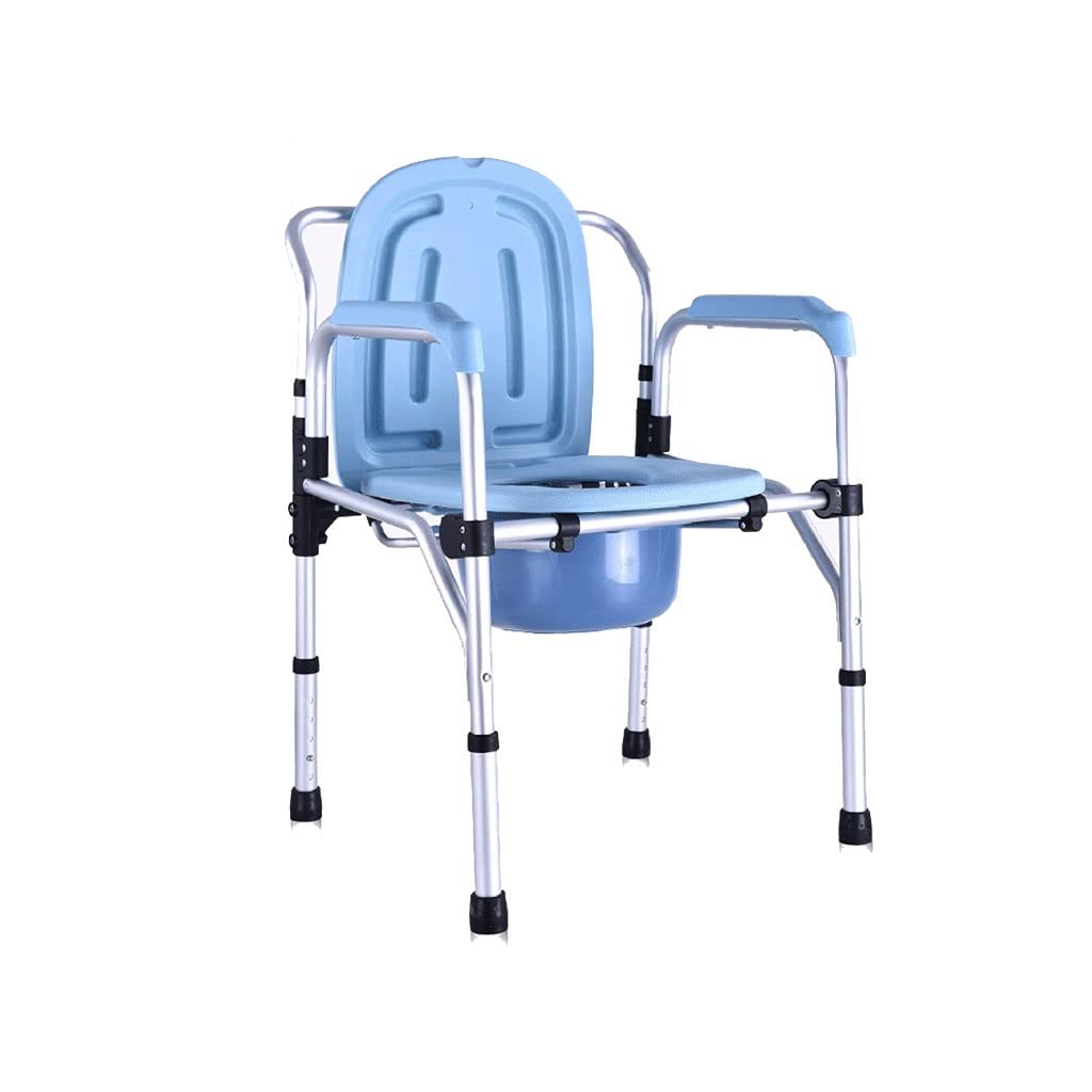 Składana Komoda/Krzesełko Pod Prysznic Waterside Commodes Krzesło prysznicowe WC, regulowany wysokość/składany/antypoślizgowy/z podłokietnikami/oparciami i wiadrem toaletowym, do 150 kg Krzesł