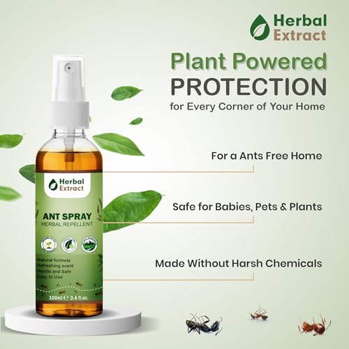 Image of Ant Repellent Spray for Home & Office | 100% Natural, Herbal, Irritant-Free, Chemical-Free | Long Lasting & Effective Protection | Baby, Plant & Pet Safe | Pack of 2 | 200ml