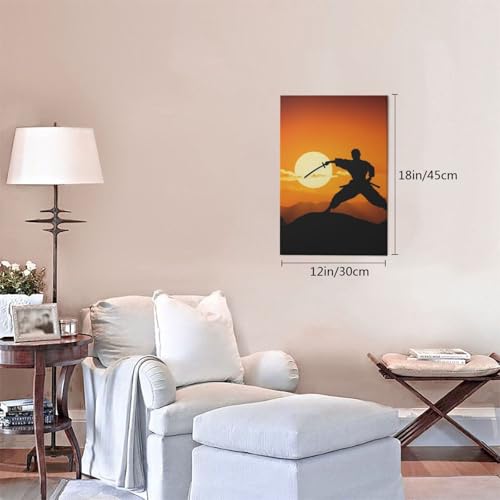 Toile karaté motif soleil idée cadeau originale pour fan d'art martial - 2