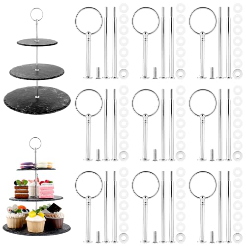 STARVAST 10 Set Etageren Stangen Set, 3 Etage Etagere Stangen Etagere Bausatz Silber Etageren Stangen Vintage Metallstangen Etagerenhalter Für Partyhochzeits Displayständer,Obsttablett, Snackteller STARVAST 10 Set Etageren Stangen Set, 3 Etage Etagere Stangen Etagere Bausatz Silber Etageren Stangen Vintage Metallstangen Etagerenhalter Für Partyhochzeits Displayständer,Obsttablett, Snackteller