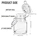 SPANLA Spice Jars, 12 Pack 4oz Small Glass Jars with Airtight Hinged Lid, With 12 Spice Labels & Silicone Funnels, Airtight Glass Jars for Spices, Art Craft Storage (12 Pack)