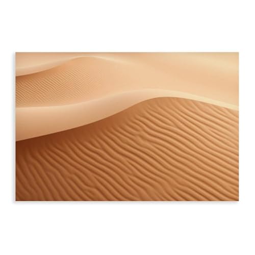 Toile minimaliste bohème Golden Desert Dunes pour illuminer un bureau sombre