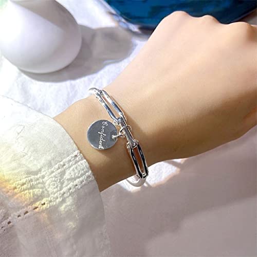 SUWIAKLALL Pulseira feminina de latão substituição ajustável elegante ornamento