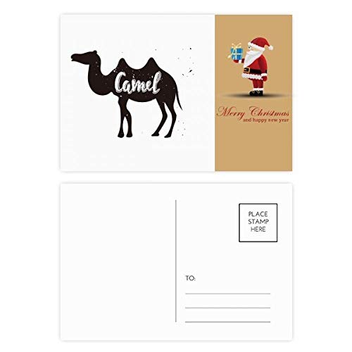 Cartes postales père Noël Camel noir et blanc pour éviter les vœux banals à Noël