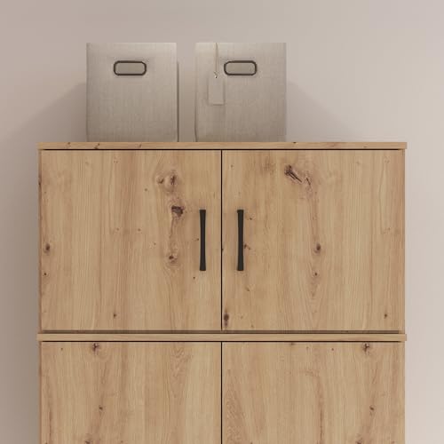 Forte NIKO Schrankaufsatz 80, Skandi-Schrankaufsatz, 2-türig, Holzwerkstoff, Wohn-/Schlafzimmer, Artisan Eiche Holzdekor, 81,9 cm breit x 42,5 cm hoch x 52,7 cm tief Forte NIKO Schrankaufsatz 80, Skandi-Schrankaufsatz, 2-türig, Holzwerkstoff, Wohn-/Schlafzimmer, Artisan Eiche Holzdekor, 81,9 cm breit x 42,5 cm hoch x 52,7 cm tief