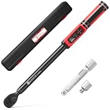 SUERCUP 1/2-inch Digital Angle Torque Wrench, 3.8-250.8 Ft.Lb, ±1% Accuracy