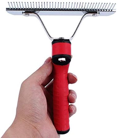 ASOCEA Pet Dog Grooming Extra-Large Rake Comb Deshedding Tool Beauty Comb For Medium Large Dogs German Shepherd Golden Retriever Husky