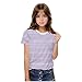 Girls Color Block Short Sleeve T-Shirts Casual Striped Boys Summer Tops Loose Crewneck Basic Tees for Kids 3-14 Years