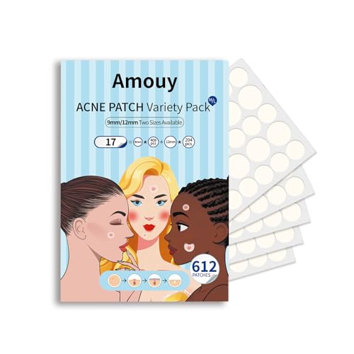 Amouy Acne Pimple Patch- 2 Sizes 612 Dots Thin &