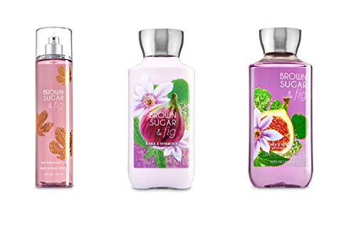 Brown Sugar & Fig Gift Set - Signature Collection - Bath & Body Works - Body Lotion - Fragrance Mist & Shower Gel Full Size