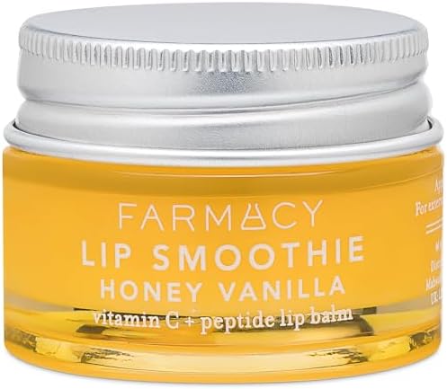 Bálsamo labial Farmacy Lip Smoothie Peptide - Hidratante y voluminizador labial con vitamina C - Aroma a miel y vainilla con acabado de alto brillo