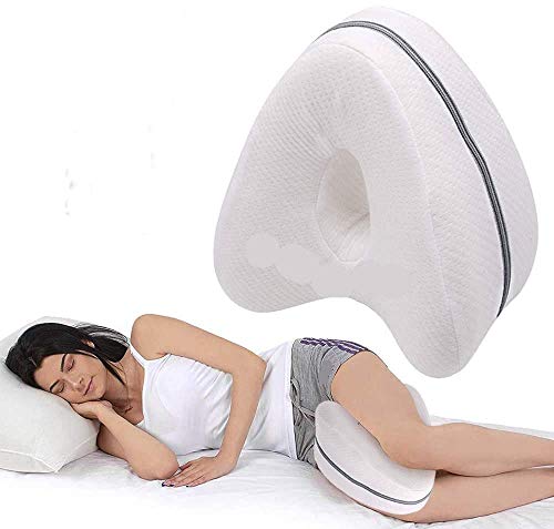 ROXTAK Almohada Ortopédica para Pierna y Rodilla, Espuma con Memoria, Alivia el Dolor de Espalda, Cadera y Articulaciones, Soporte para el Tobillo y la Rodilla u0096 Almohadilla para Dormir de Lado (A)