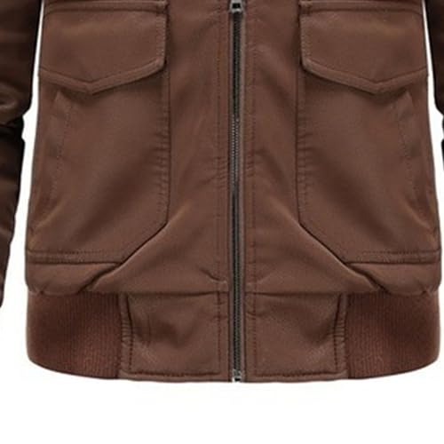 Chaqueta Hombre de Cuero Sintético con Capucha miniatura 7