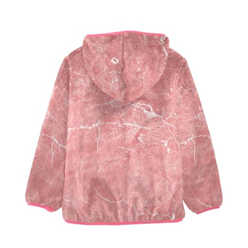 GuoChe Pink Marble Vintage Stone Sherpa Coat2