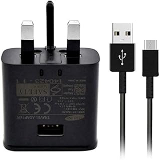 Izkan- Samsung 2A Fast Adaptive Mains Charger Adapter Plug With 1.5M TYPE-C Cable For Samsung S20,S10,A3(2017),A5(2017), A7(2017) A8(2018) and Compatible to All Other Samsung USB Type C Devices