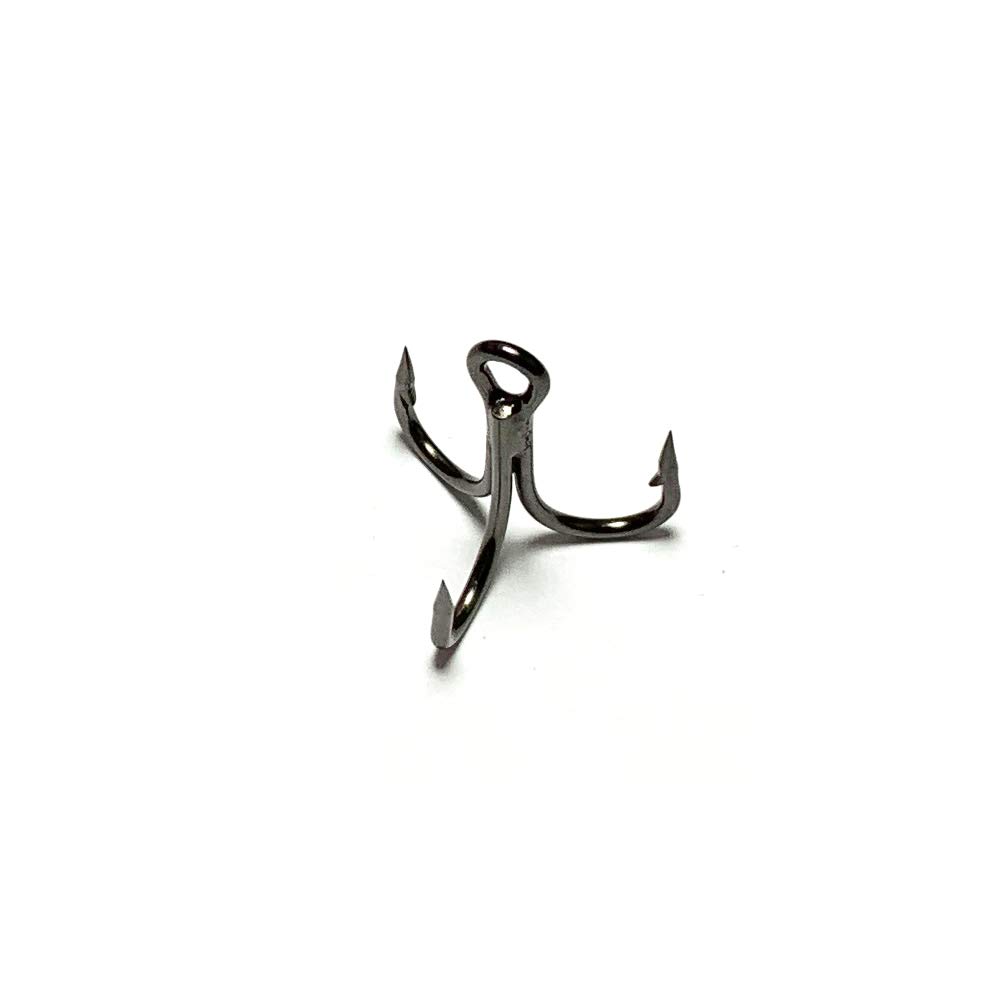 300pcs Treble Hooks Size #8 - Black Nickel High Carbon Steel | Freshwater Fishing, Strong & Sharp - View #9