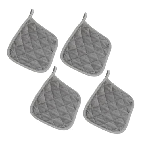 KOMBIUDA 4 Piezas Salvamanteles Resistentes al Calor con Tejido Plateado Protección Versátil para Ollas Sartenes y Bebidas Calientes Cocina y Camping