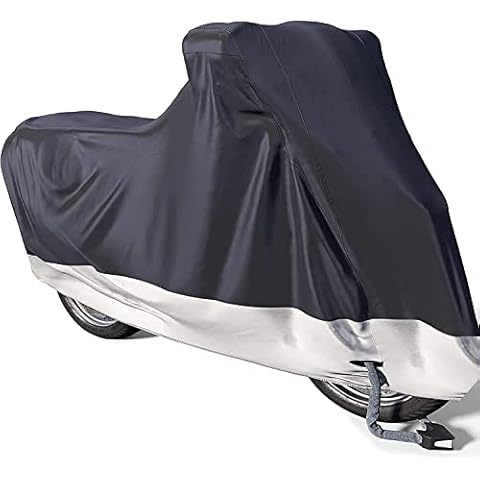 Big Hippo Motorbike Cover, Waterproof Motorcycle Cover 108'' XXL 190T Motorcycle Indoor Outdoor Protection Motorbike Rain Cover Anti Scratch Dust UV with Lock-holes Universal for All Motorcycles Cover