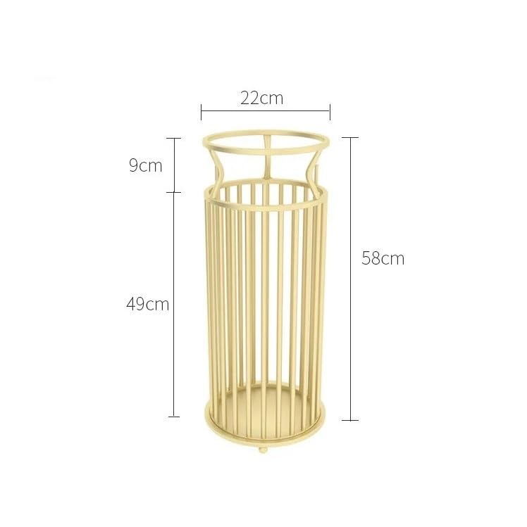 stojak na parasole Nordic Light Luksusowy Żelazny Stojak na Parasole Czasopisma Centrum Handlowe Drzwi Hotelowe Wiadro Uchwyt na parasolkę(Gold)