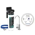 Frizzlife SW10F Under Sink Water Filter, with Frizzlife IMC-1 Ice Maker Fridge Water Line Installation Kit