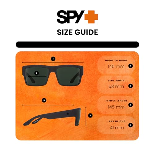 Spy Cyrus Square Sunglasses for Men for Women +BUNDLE with ACCESSORY EYEWEAR KIT4