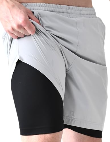 Image of Flapfit Men's 2 in 1 Quick Dry Shorts || Gym Shorts for Men Workout || Running Shorts for Men || Sports Shorts for Man