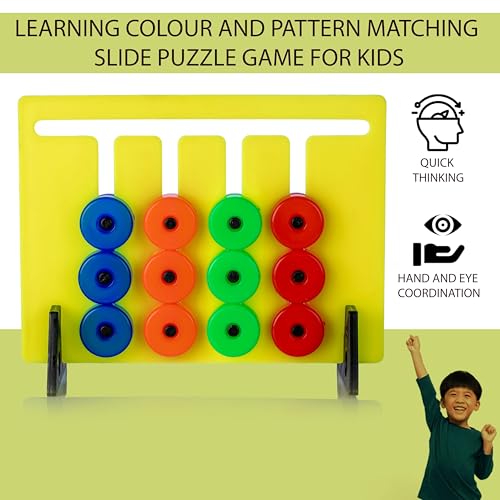 Image of Montessori Colour Matching Board for Kids | Peg & Ring Matching Game for 2-6 Years | Early Learning Educational Toy for Boys & Girls