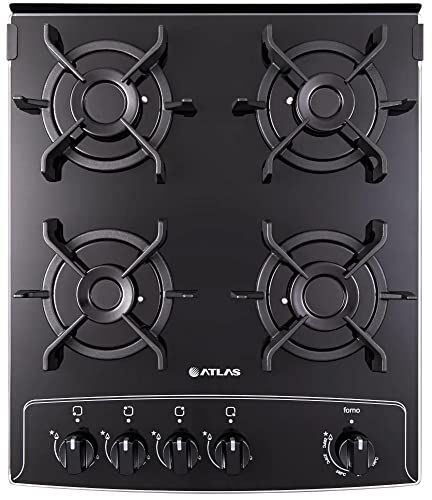 Fogão 4 bocas Atlas Agile Up Inox com Mesa de Vidro - Bivolt