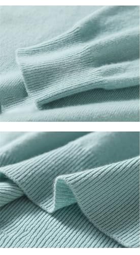 Disimlarl Men Solid Knit Sweater Wool Crewneck Soft Jumpers Long Sleeve Loose Pullover Sweaters4