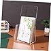 KALLORY 2pcs Acrylic Brochure Display Stand Pamphlet Holder Magazine Holder Conference Booth Display Office Storage Shelves