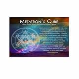 1Metatron's Cube Symbol Meaning in Sacred Geometry Posters (5) Canvas Painting Wall Art Poster for Bedroom Living Room Decor 12x08inch(30x20cm) Unframe-style