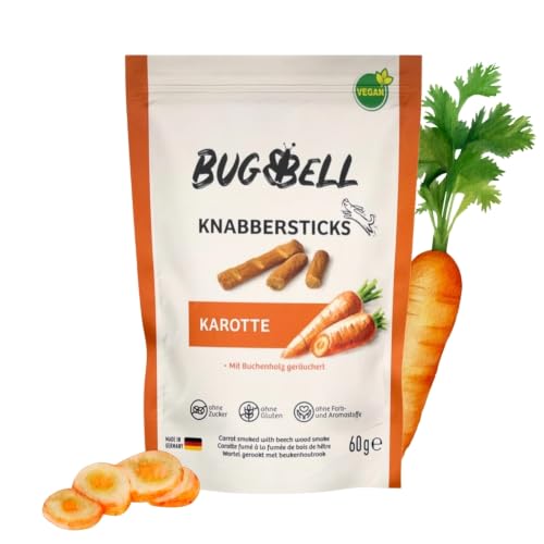 BugBell 60g Knabbersticks Karotte – vegane Hundesnacks fettarm – Ansicht 1