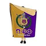 Express Design Group Omega Psi Phi Two Tone Sherpa Lap Blanket