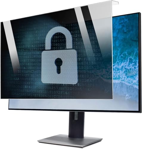 DARZYS Computer Privacy Screen Filter, Hanging Anti Blue Light And Glare Acrylic Protective Film For Diagonal 23