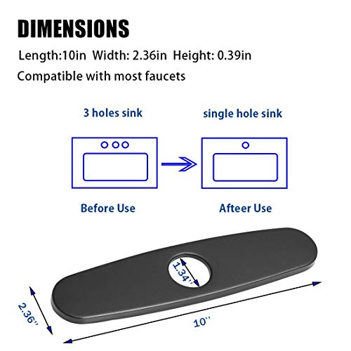 Fapully Spring Black Kitchen Faucet With Deck Plate #TOP5