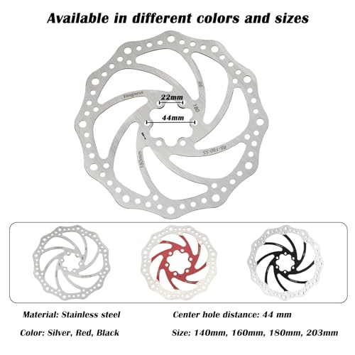 Yongness Bicycle Disc Brake Disc Disc Disc Brake Discs 140mm/160mm/180mm, 203mm - Image 2