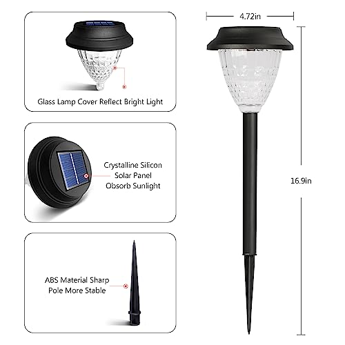 Undreem 8 Pack Solar Lights Outdoor Garden Decorativesolar Lights Pathway Decorative Landscape Colorful Led Change Waterproof #TOP5