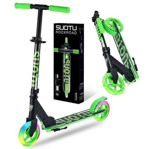 SUOTU Patinete Niño con Grandes Ruedas Iluminadas de...