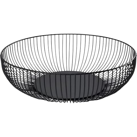 7UYUU Metal Wire Countertop Fruit Bowl Basket Holder Cover