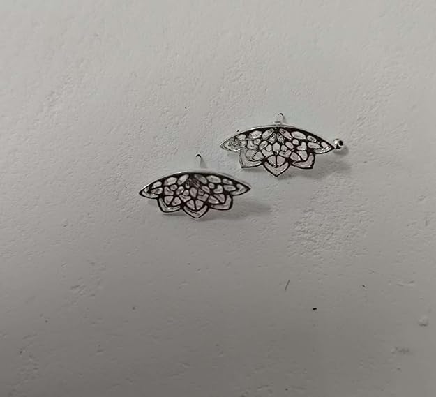 Boho Helix Earrings For Women, Gothic Punk Geometric Mandala Lotus Flower Hidden Cartilage Helix Piercing Unique Studs Statement Jewelry Gift4