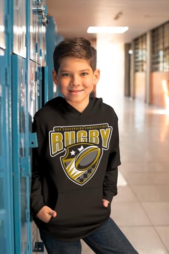 Sweat à capuche rugby 3D pour enfant avec effet de transformation jeux vidéo