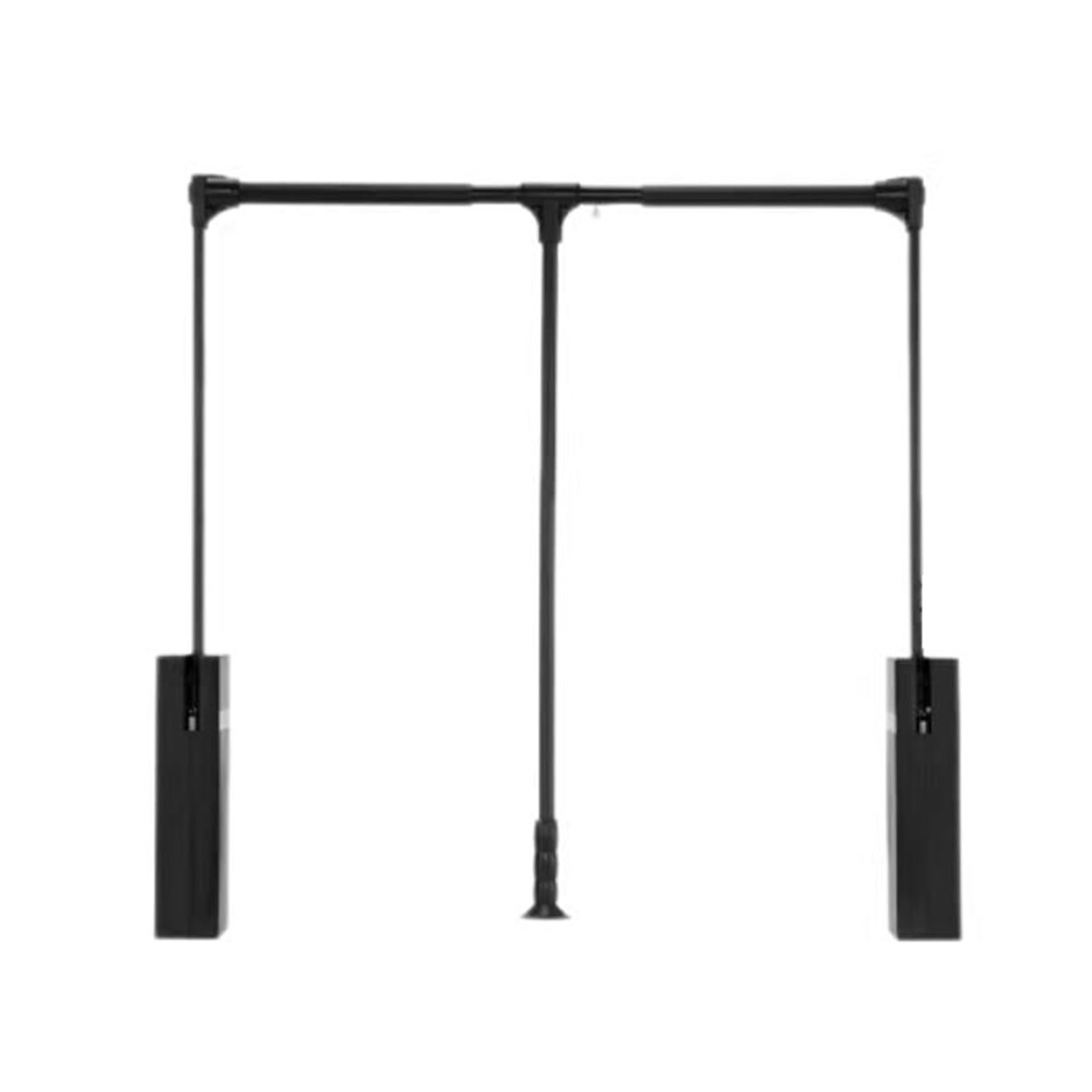 GTHTUHFD Adjustable Width Hydraulic Pad For Wardrobe Slide Rails, Space-Saving Organizer, 25Kg Load Capacity, 550-660Mm Black-550-660mm