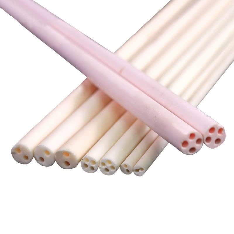 hohe Qualität 95 Keramikrohr Korund Röhrchen Thermoelement Temperatursensor Schutzrohr Hohe Temperatur 1300 Grad mit Innenloch 2 stücke (Color : 4holeI, Length : L400mm)