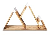 Sliabh Wooden Mountain Shelf with Hanging Hardware Stylish and Elegant Wall Decor Solid Pine Floating Shelf for Storing Accessories and Keys Perfect for Nursery, Home and Office