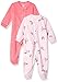 Produktbild Amazon Essentials 2-Pack Microfleece Sleep Play infant-and-toddler-sleepers, pink floral, Preemie
